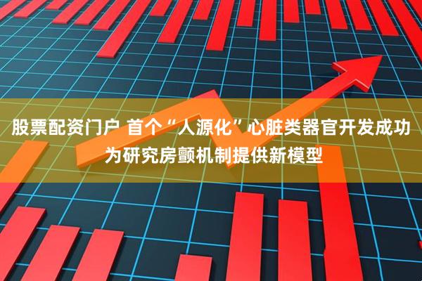 股票配资门户 首个“人源化”心脏类器官开发成功 为研究房颤机制提供新模型